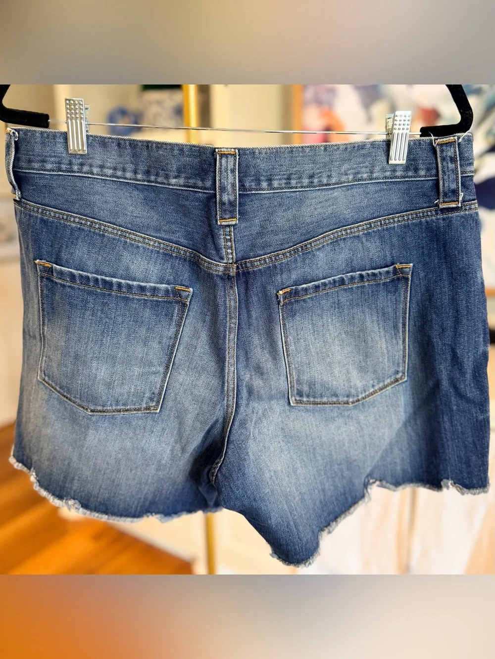 J. Crew Women's Medium Blue Distressed Denim Shorts - Picture 10 of 10